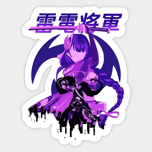 The Best Of Raiden Shogun Sticker by K Vision TM